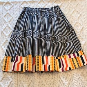 Juda Leah Striped short bell skirt